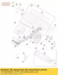 Ici, vous pouvez commander le piston cpl. Auprès de KTM , avec le numéro de pièce 77332066000: