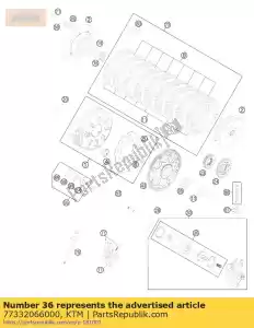 ktm 77332066000 piston cpl. - La partie au fond