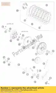 ktm 83032000078 clutch cage 75 t - Bottom side