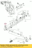 132360137, Kawasaki, Lever-comp kle650a7f kawasaki  er-6f er-6n gpz kle klz ninja tr z zephyr zrx zx zxr zz r 250 400 600 636 650 750 800 900 1000 1100 1200 1400 1989 1990 1991 1992 1993 1994 1995 1996 1997 1998 1999 2000 2001 2002 2003 2004 2005 2006 2007 2008 2009 2010 2011 2012 2013 2014 2015 , Nieuw