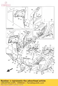 yamaha 1WDXF83L10P4 lichaam, voor. onder 1 - Onderkant