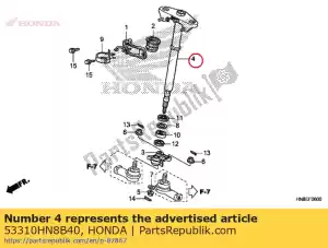 honda 53310HN8B40 eje comp., dirección - Lado inferior