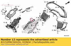 Qui puoi ordinare pannello, l. Consolle centrale *nh389m* argento opaco opaco da Honda , con numero parte 83152MKCA00ZA: