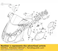 640462, Piaggio Group, lámpara de cabeza. culo piaggio carnaby 125 200 250 2007 2008, Nuevo