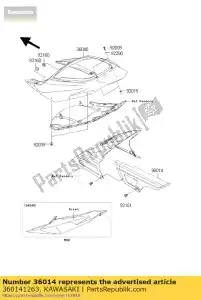 kawasaki 360141263 caja-cadena zx636-b1h - Lado inferior