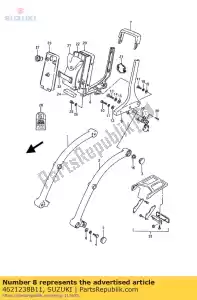 suzuki 4621238B11 handvat, bijrijder - Onderkant