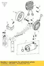 Aqui você pode pedir o alternador, rotor em Triumph , com o número da peça T1300581: