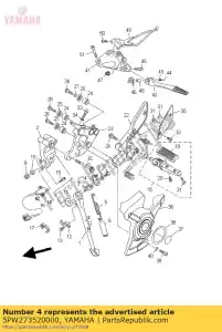 yamaha 5PW273520000 hook, side stand - Bottom side