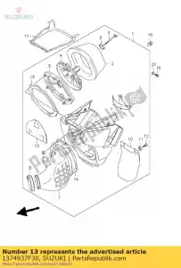 suzuki 1374937F30 couvrir air cl. - La partie au fond