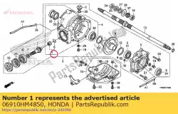 Here you can order the bearing set, needle from Honda, with part number 06910HM4850: