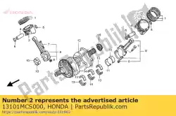 Qui puoi ordinare pistone, r. (std.) da Honda , con numero parte 13101MCS000: