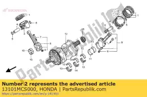 honda 13101MCS000 pistone, r. (std.) - Il fondo