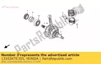 13102KTE305, Honda, piston (0,25) honda cbf cbfm 125, Nouveau