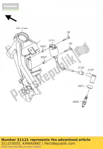 kawasaki 211210055 spoelontsteking klx125caf - Onderkant