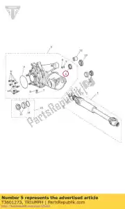 triumph T3601273 sello de aceite 28 x 40 x 7 - Lado inferior
