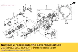 Ici, vous pouvez commander le support comp., transmission auprès de Honda , avec le numéro de pièce 21120MCS000: