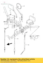 Ici, vous pouvez commander le miroir assy, ?? Rea auprès de Suzuki , avec le numéro de pièce 5650001D02: