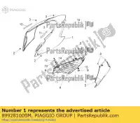 89928100BM, Piaggio Group, owiewka tylna. bia?y aprilia dorsoduro zd4sm000, zd4sma00, zd4smc00, zd4smc01 750 2008 2009 2010 2011 2015 2016, Nowy