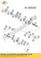 46233014000, KTM, engrenagem intermediária 4.g gasgas husqvarna ktm  sx sxs xc 65 2009 2010 2011 2012 2014 2015 2016 2017 2018 2019 2020 2021 2022, Novo