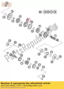 ktm 46233014000 engranaje loco 4.g - Lado inferior