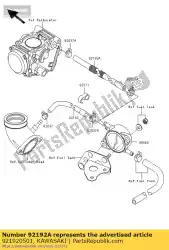 Qui puoi ordinare tubo, 5,3x10,5x340 kvf650d8f da Kawasaki , con numero parte 921920501: