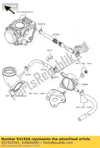 kawasaki 921920501 tubo, 5,3x10,5x340 kvf650d8f - Il fondo