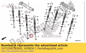 Honda 14712MCW000 válvula b, pol. - Lado inferior