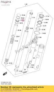 Suzuki 5117206J00 stoel, veer - Onderkant