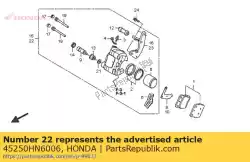 Here you can order the caliper sub assy, from Honda, with part number 45250HN6006: