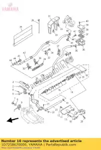 yamaha 1D7258670000 beugel, hoofdcilinder - Onderkant