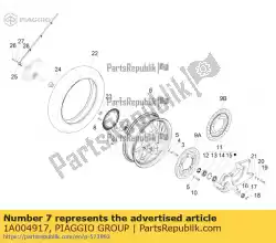 Ici, vous pouvez commander le roue phonique abs auprès de Piaggio Group , avec le numéro de pièce 1A004917: