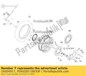 Piaggio Group 1A004917 roue phonique abs - La partie au fond