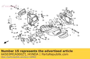 Honda 64503MCA000ZT cowl,l in*pb356m* - Bottom side