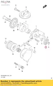 suzuki 1633129F01 engrenage, pompe à huile d - La partie au fond