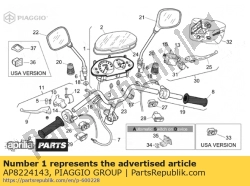 Aprilia AP8224143, Tablero completo, OEM: Aprilia AP8224143