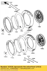 Here you can order the rim,fr,1. 60x21 kx125-e2 from Kawasaki, with part number 410251167: