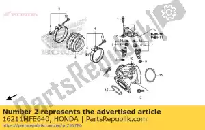 honda 16211MFE640 isolator, gasklephuis - Onderkant