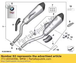 Here you can order the sport muffler, left - akrapovic from BMW, with part number 77118356996: