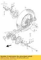 6461117C01, Suzuki, trommel, rr tandwiel suzuki gsf gsx gsx r vz 400 600 750 800 1988 1989 1990 1991 1992 1993 1994 1995 1996 1997 1998 1999 2000 2001 2002 2003, Nieuw