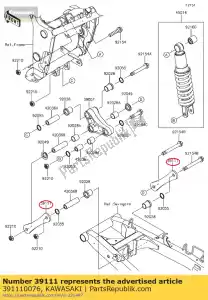 kawasaki 391110076 tirante trasversale, sospensione ex250kbf - Il fondo