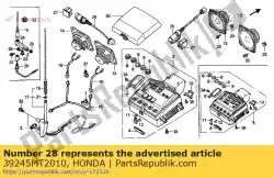 Ici, vous pouvez commander le plomb, jonction casque auprès de Honda , avec le numéro de pièce 39245MT2010: