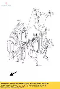 suzuki 6866035G20DRA ruban, radiateur c - La partie au fond