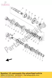 Here you can order the gear, 3rd wheel from Yamaha, with part number 3BN172310100: