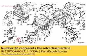 honda 82120MCAA60ZA tampa, r. bolso do porta-malas * nh1 * (nh1 preto) - Lado inferior