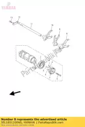 Ici, vous pouvez commander le fourche, shift 1 auprès de Yamaha , avec le numéro de pièce 5EL185110000: