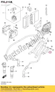 Suzuki 3341048G00 conjunto de bobina, ignición - Lado inferior