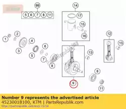 Tutaj możesz zamówić wa? Korbowy gs kpl. Od KTM , z numerem części 45230018100: