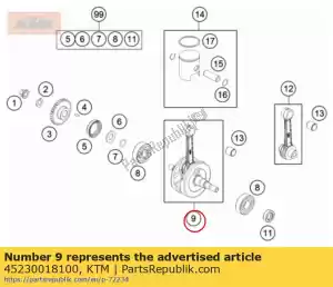 ktm 45230018100 wa? korbowy gs kpl. - Dół