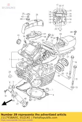 Ici, vous pouvez commander le plaque, rr hd cvr auprès de Suzuki , avec le numéro de pièce 1117938A00: