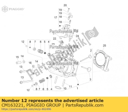 Aprilia CM163221, Almofada calibrada 3,40 mm, OEM: Aprilia CM163221